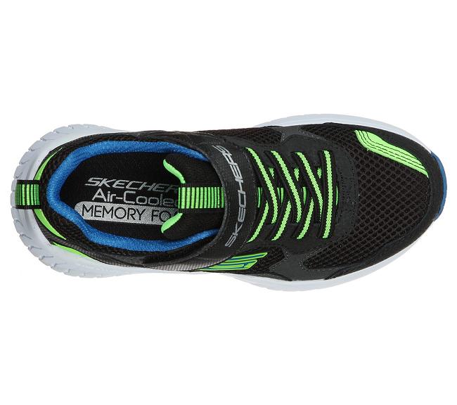 Zapatillas Skechers Con Velcro Niños - Power Sonic Negro OBTDG7158